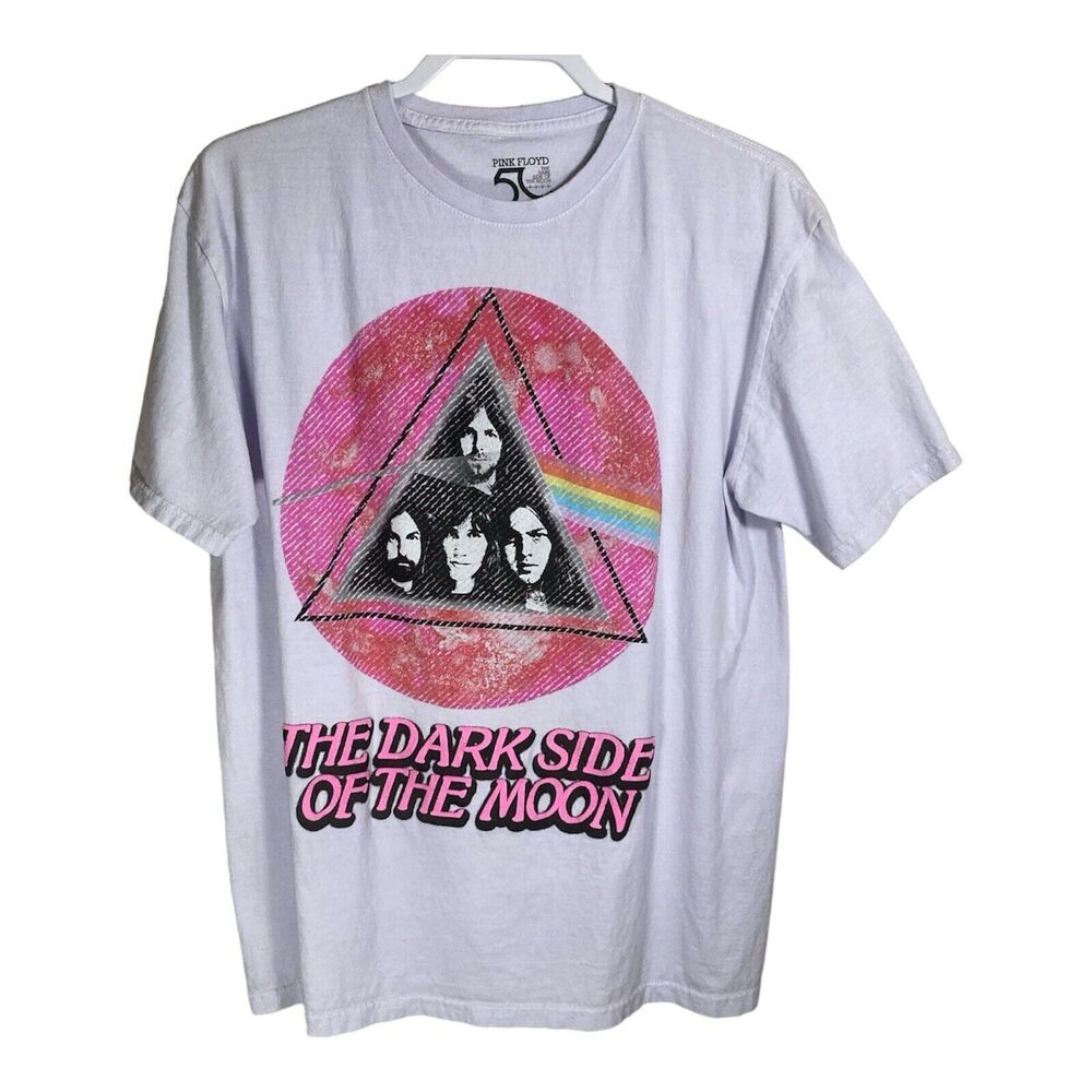 Pink Floyd T-Shirt Dark Side of the Moon 50th Anniversary Lavender Purple DSOTM